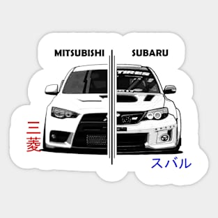 Mitsubishi Lancer EVO and Impreza WRX STI Sticker